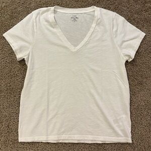 J.CREW White Slub Cotton Tee